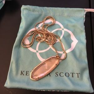 Kendra Scott necklace-rose gold & peach illusion