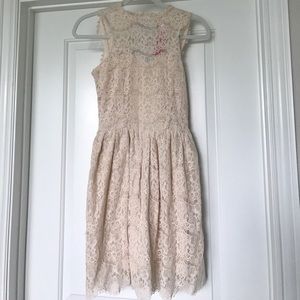 Women's blush/nude lace dress