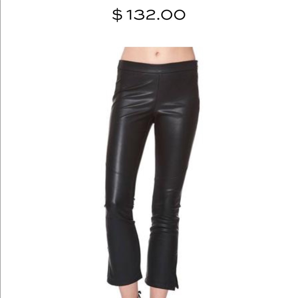 David Lerner faux leather pants NWT
