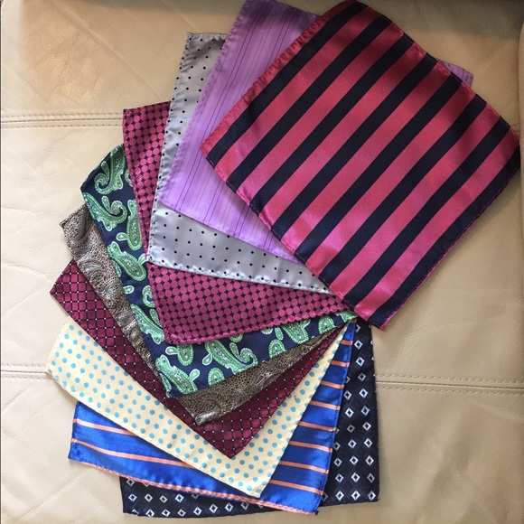 Bundle of 10 Pocket Squares - Picture 1 of 8