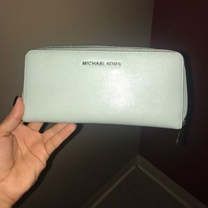 Celadon jet set continental wallet