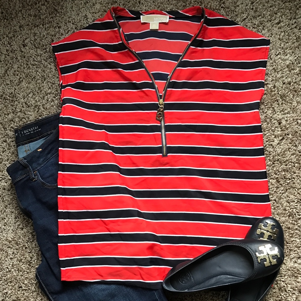 Michael Kors SS striped blouse
