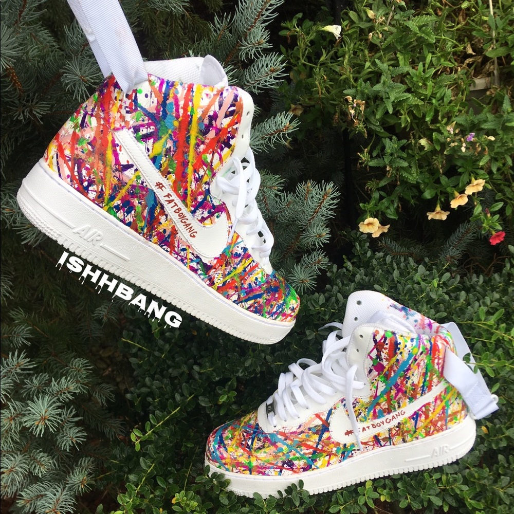 Custom Splatter White Nike Air Force 1