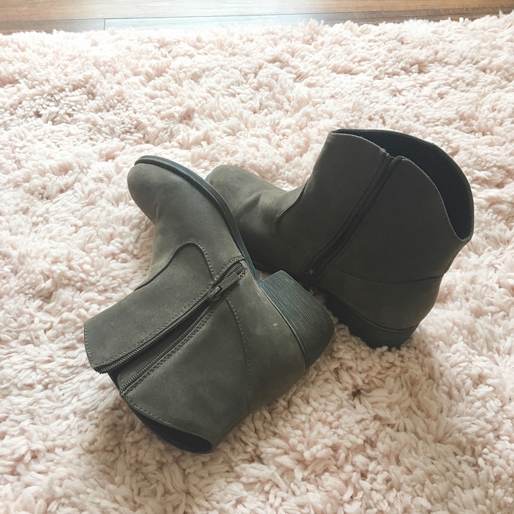 Taupe Suede Booties