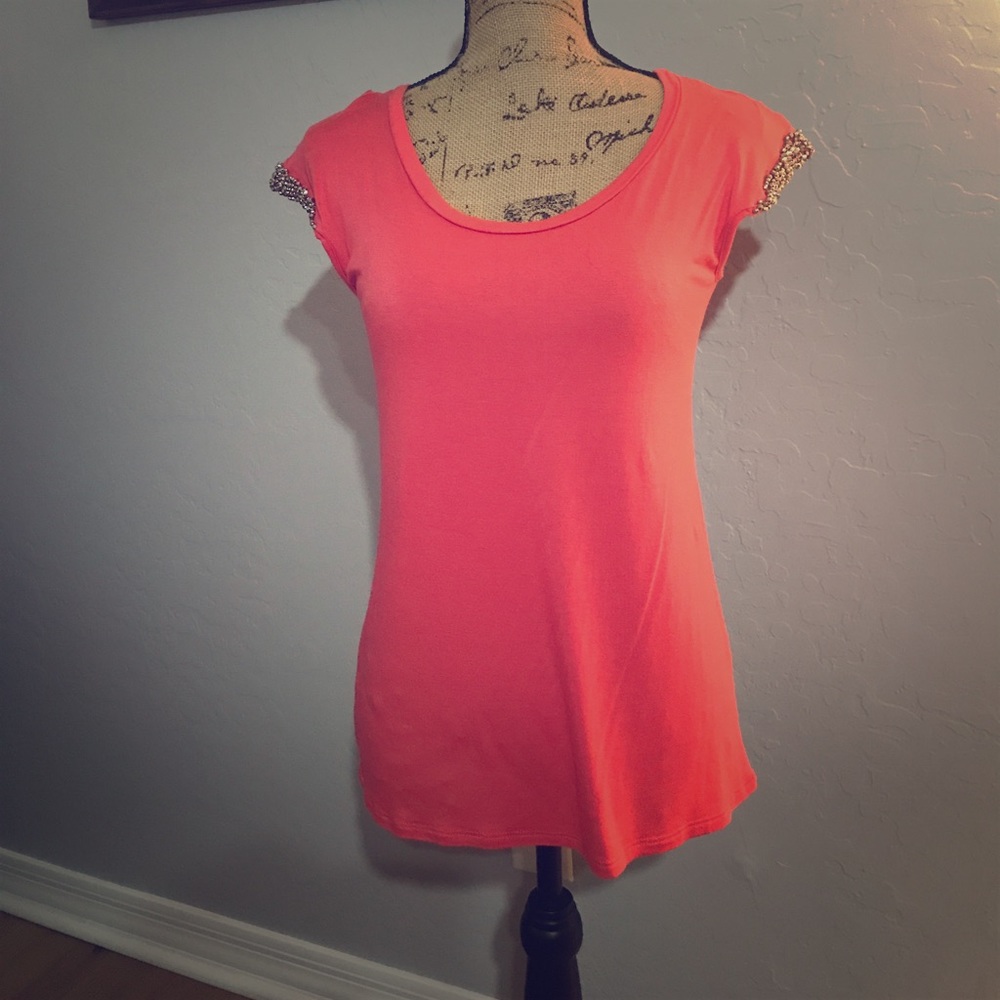 Coral blouse