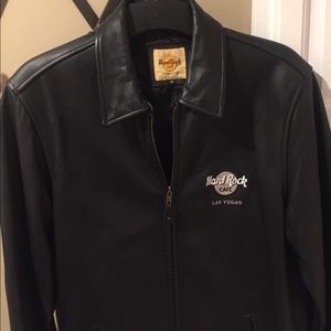 Genuine Hard Rock Cafe Las Vegas Leather Coat
