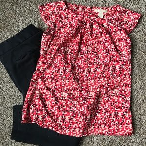 Banana Republic SS printed Blouse