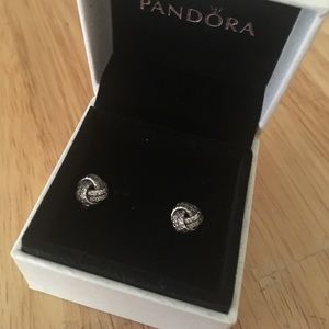 Pandora love knot earrings