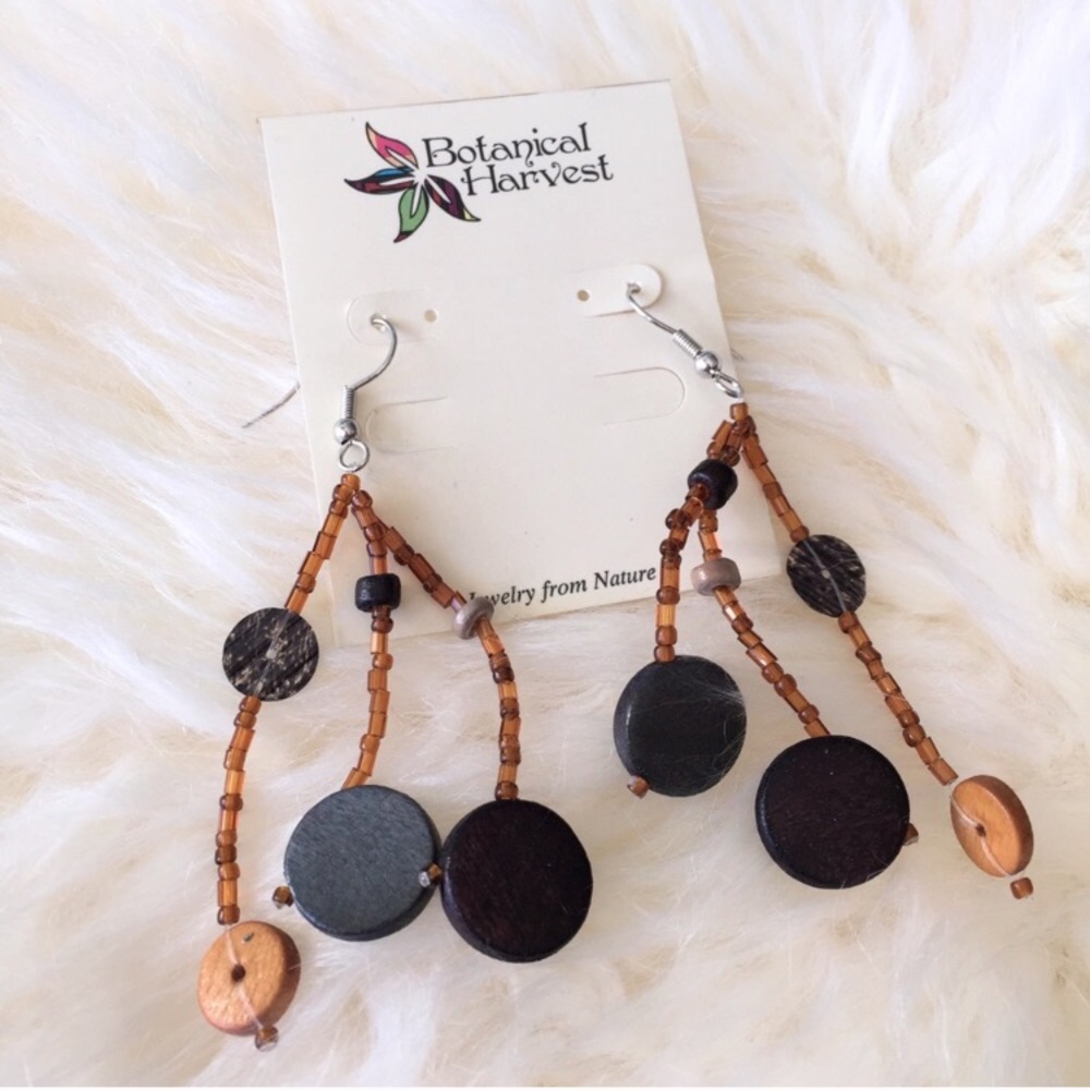 Natural Beaded Earrings!