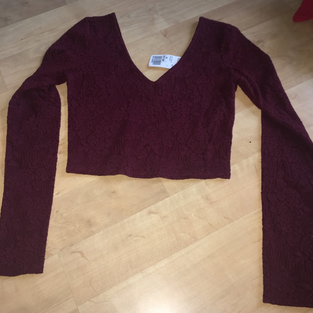 Maroon forever 21 crop top
