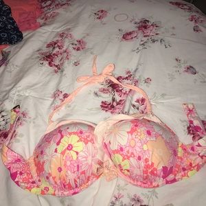 Floral print bathing suit top