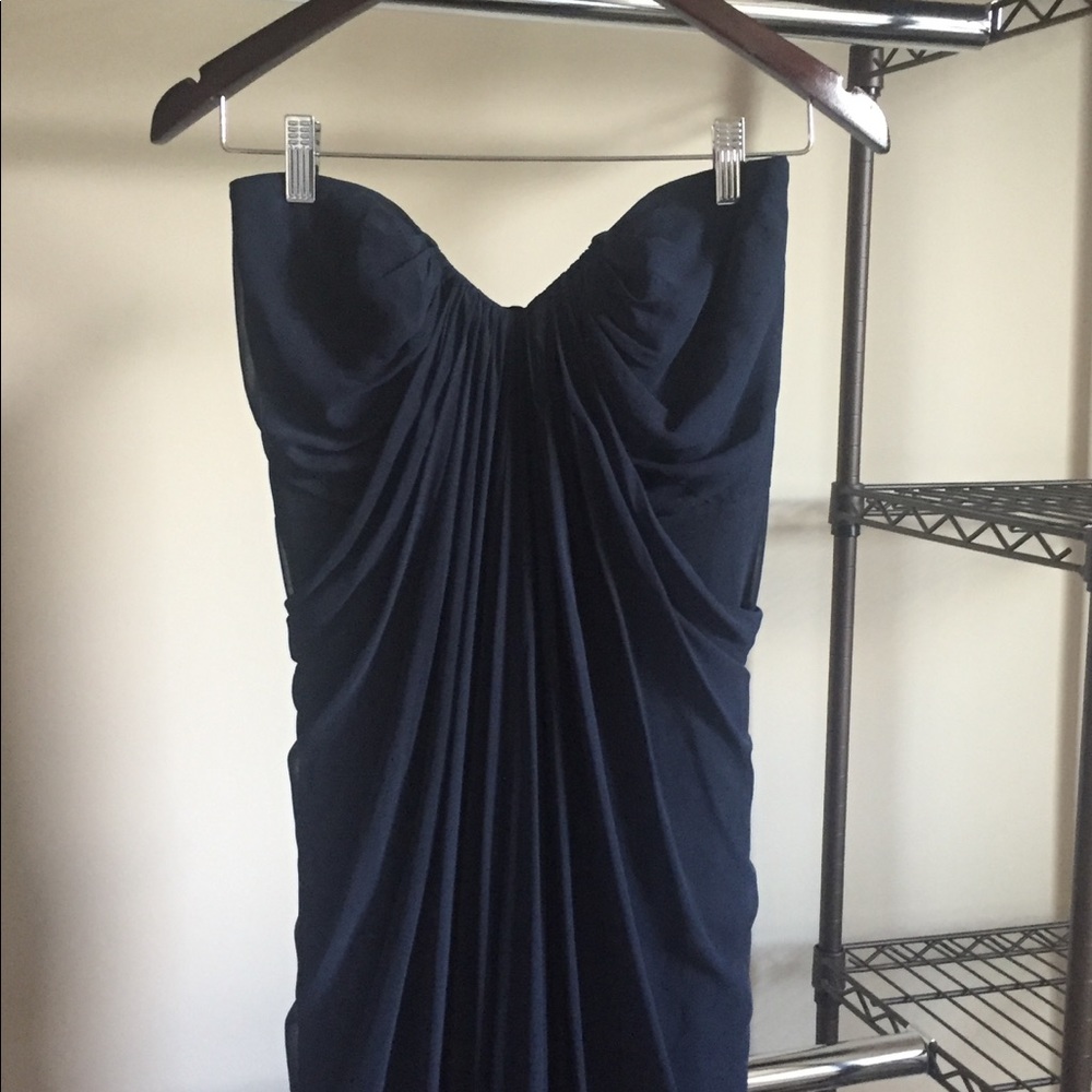 Midnight Blue Dessy Collection Maxi Dress