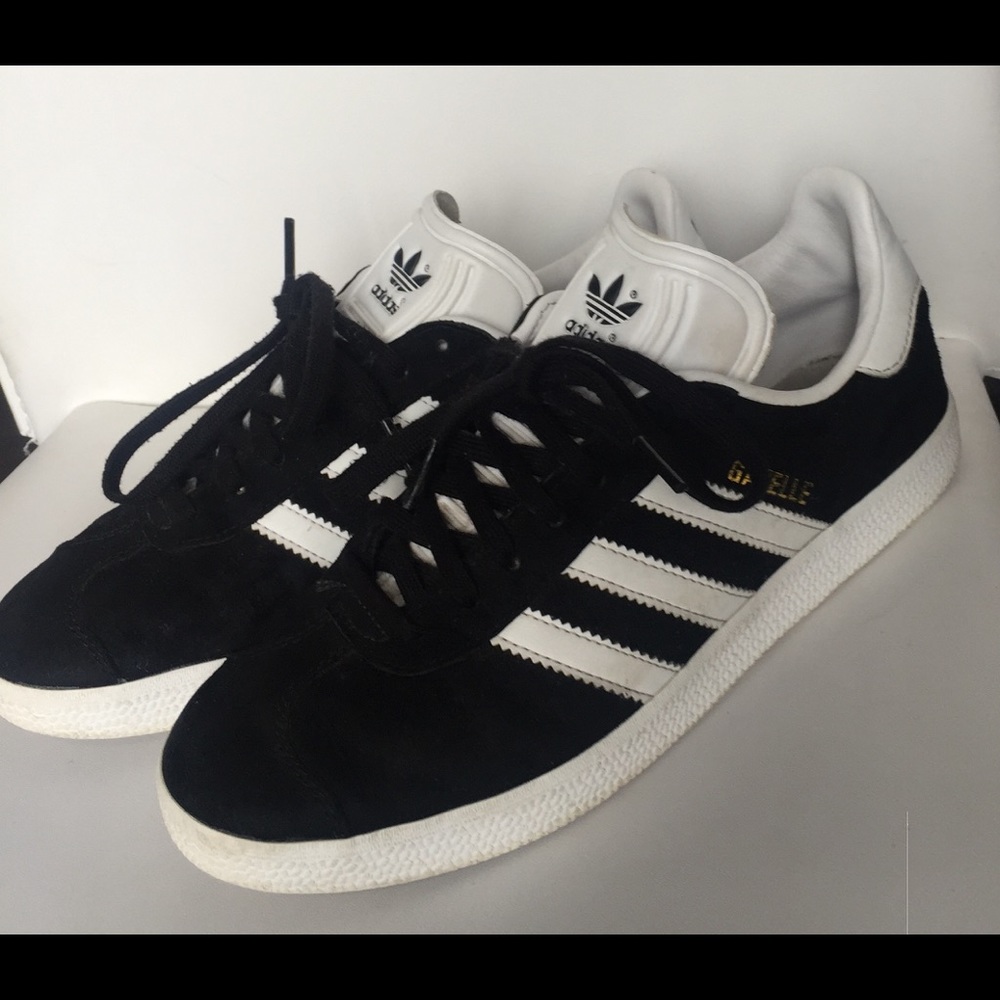 Adidas Gazelle black and white women size 7