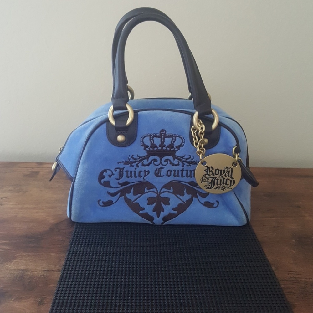 Royal Juicy Velour Bowler Bag