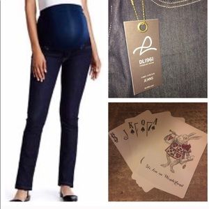 NWT DL1961 Tall Maternity Jeans Kate Slim Straight