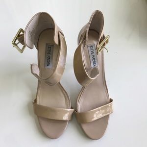 Steve Madden Nude Patent Marlenee Heels