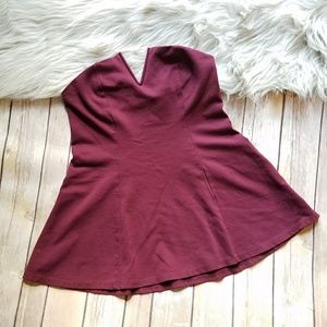 UO Silence + Noise sexy maroon fit flare top Small UO Silence + Noise sexy maroon fit flare top Small