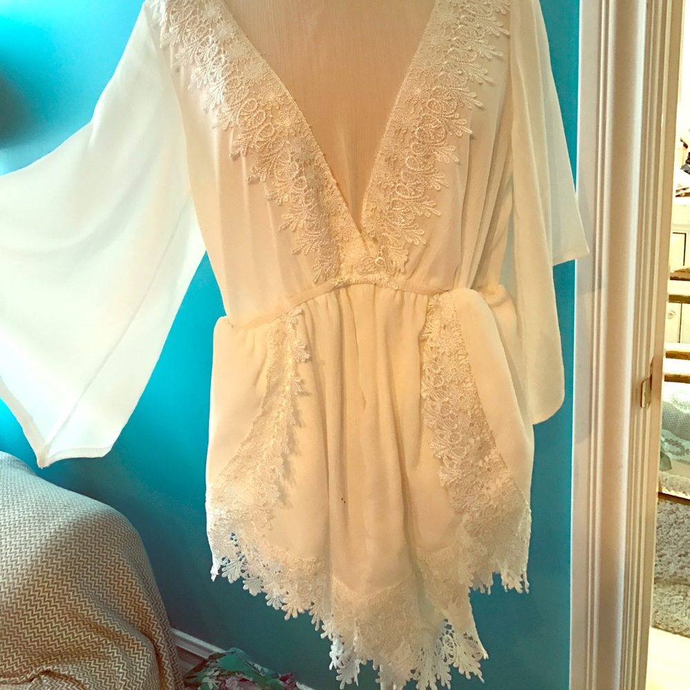 Lacey white romper