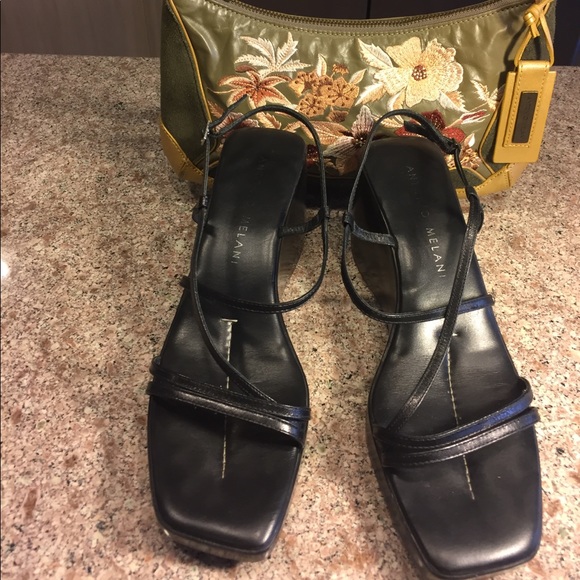 ANTONIO MELANI STRAP SANDALS HEELS SZ 9 - Picture 4 of 6