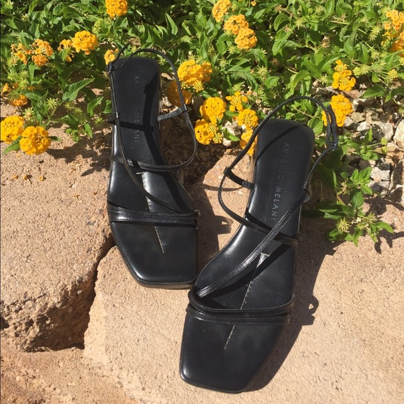 ANTONIO MELANI STRAP SANDALS HEELS SZ 9 - Picture 2 of 6