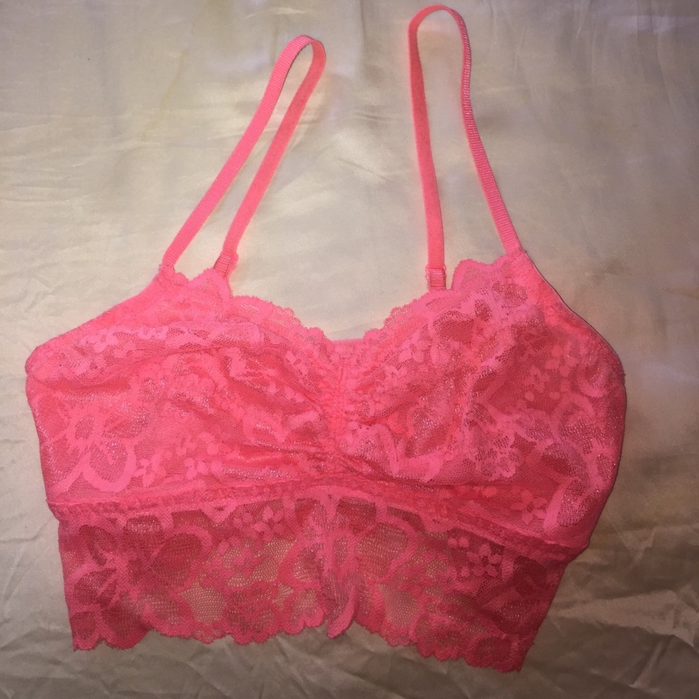 Coral pink bralette from PINK lightly worn