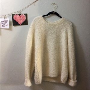 Aritzia Wilfred mohair sweater in cream