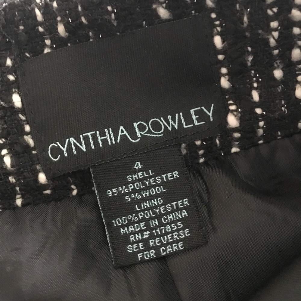 Cynthia Rowell Black/White Skirt - Picture 2 of 5
