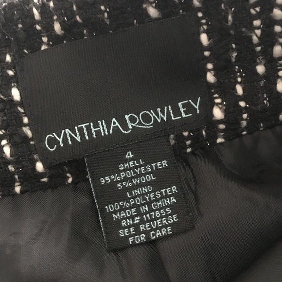 Cynthia Rowell Black/White Skirt - Picture 2 of 5