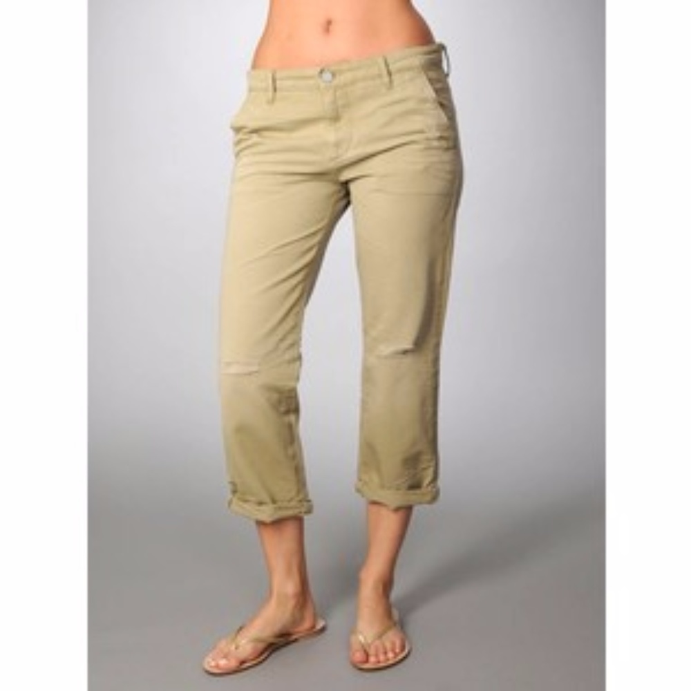 AG ex-Boyfriend Khaki Crop boyfriend