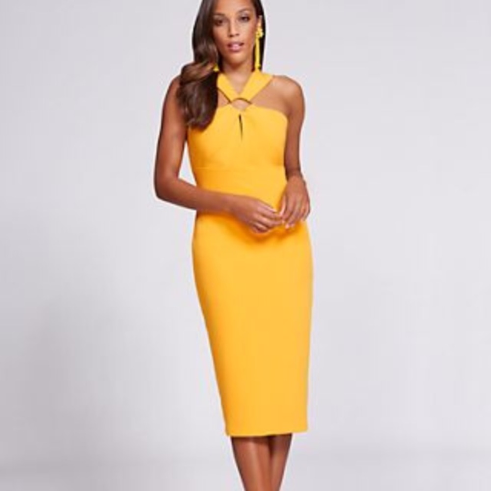 Gabrielle union yellow cocktail dress