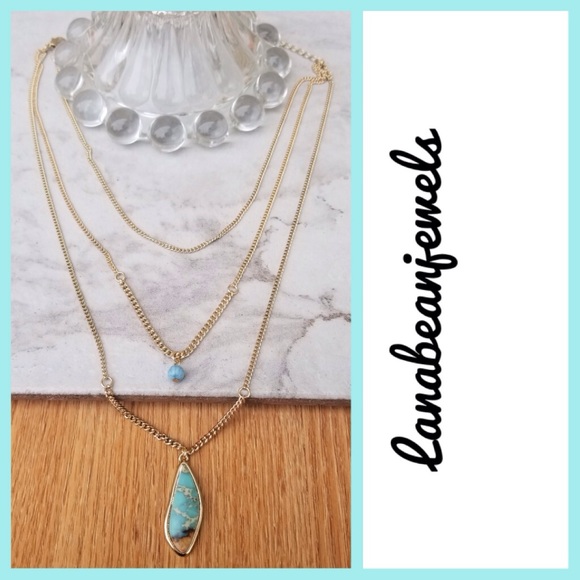Jewelry - Layered bead&stone necklace