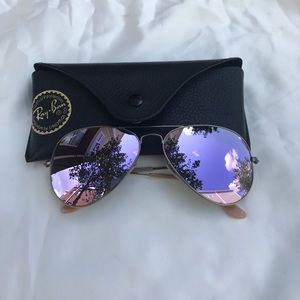 Ray-Ban Aviator Flash Lenses Lilac Mirror