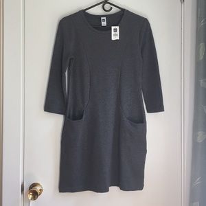 Gap Gray Sweatshirt Dress with Pockets