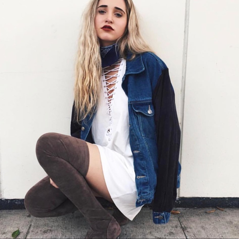 LF White Cutout T shirt dress