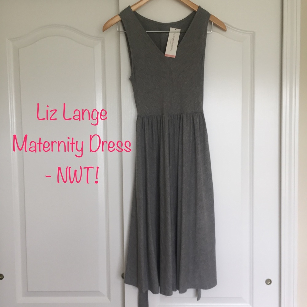 Liz Lange Maternity Sleeveless Grey Dress - NWT!!