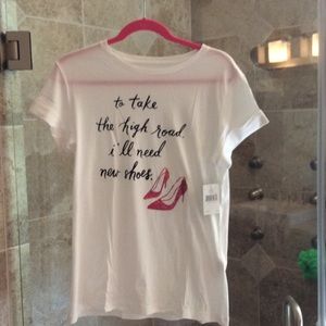 Kate Spade short sleeve white t-shirt NWT Kate Spade short sleeve white t-shirt NWT