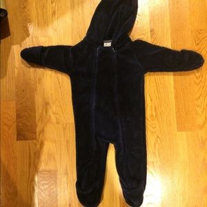 Navy blue fleece bunting