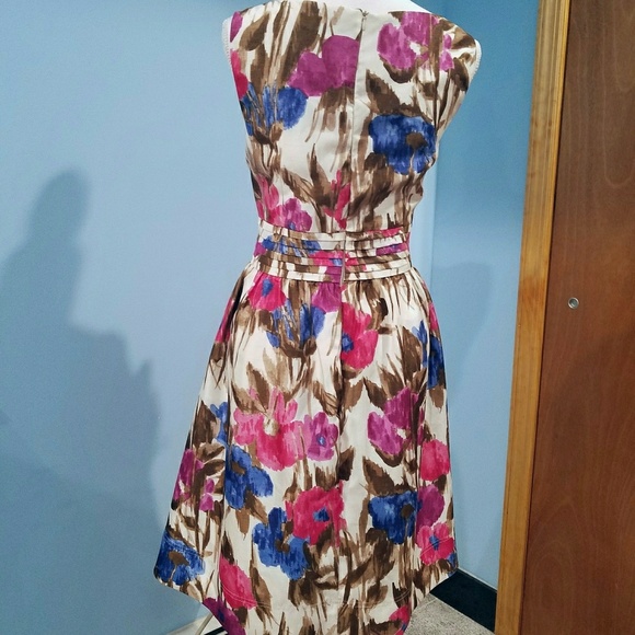 Eliza J Foral Watercolor Fit&Flare Pocket dress - Picture 3 of 5