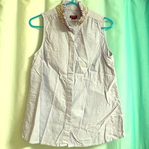 J. Crew denim tank top & buttons down the middle