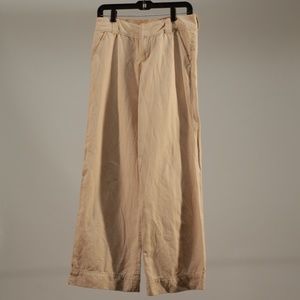 Free People wide leg pants, cream with red stripe