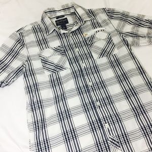 American Rag Plaid Short Sleeve Button Up
