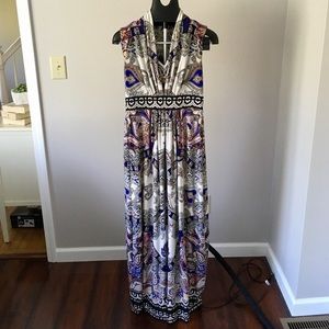 Chico's printed stretchy maxi dress