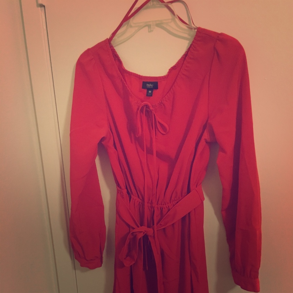 Burnt orange fall dress