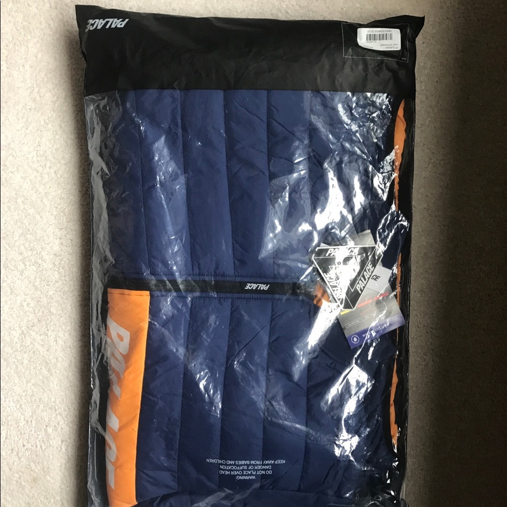 Palace Half Zip Packer - Blue/Orange