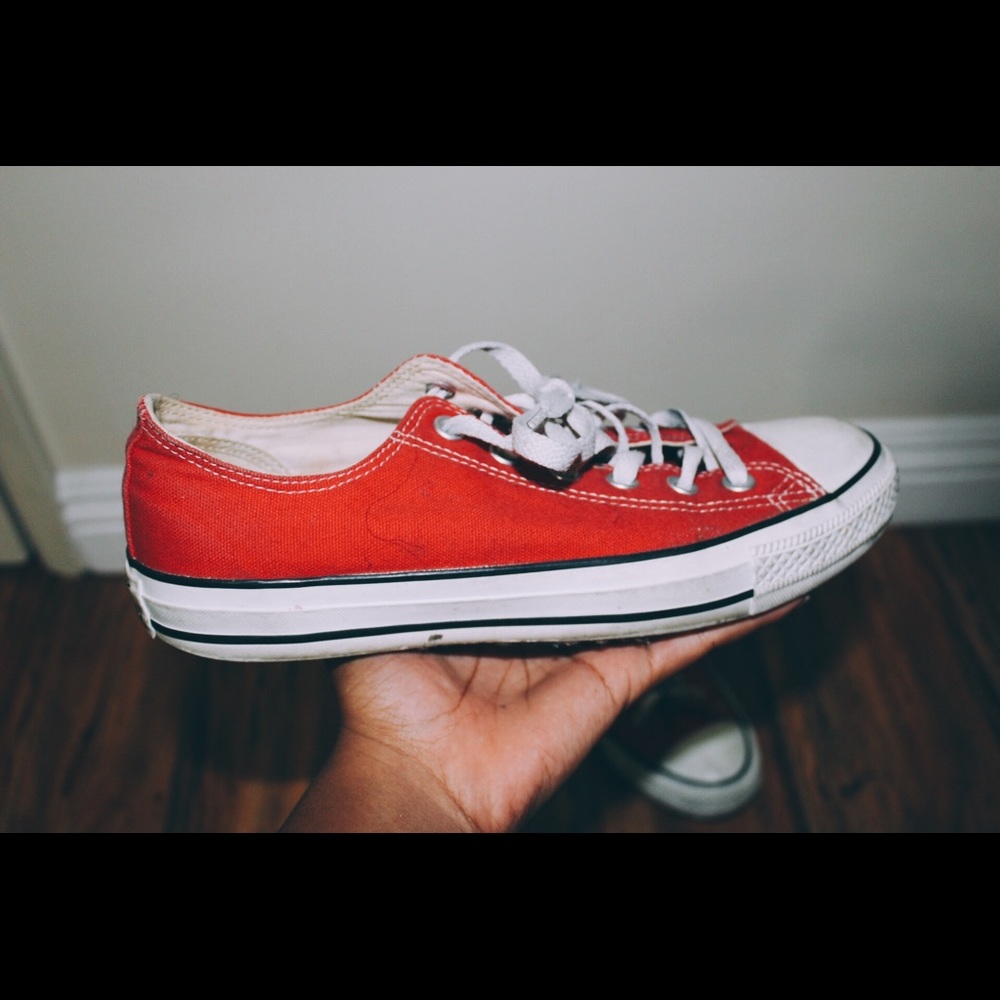 Red All Star Chuck Taylor Converse Low Top