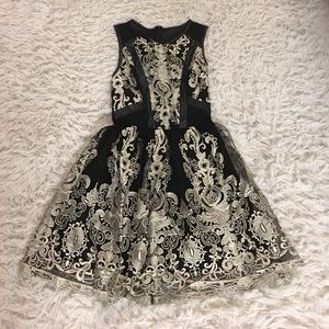 Black baroque style dress