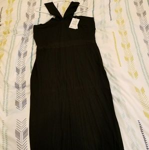 ASOS Cross Mesh Insert Bodycon Maxi Dress