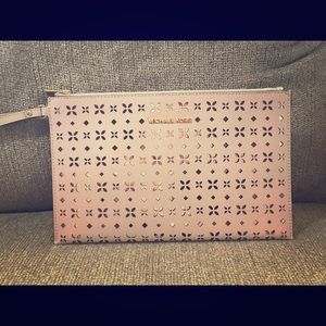 XL Michael Kors perforated leather clutch! RARE!