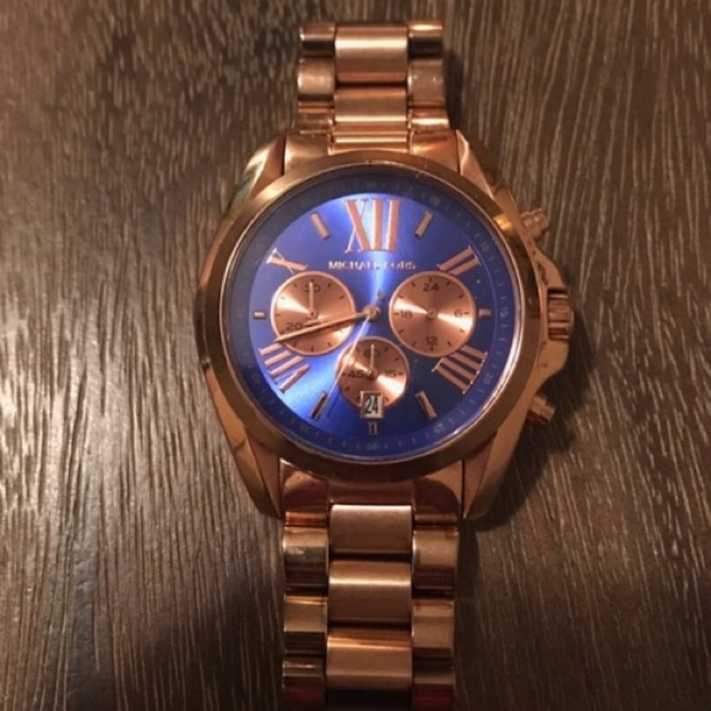 Rose Gold MK5951 with blue face
