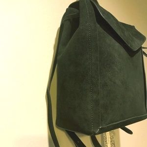 LOEFFLER Randall Black Mini Suede Backpack